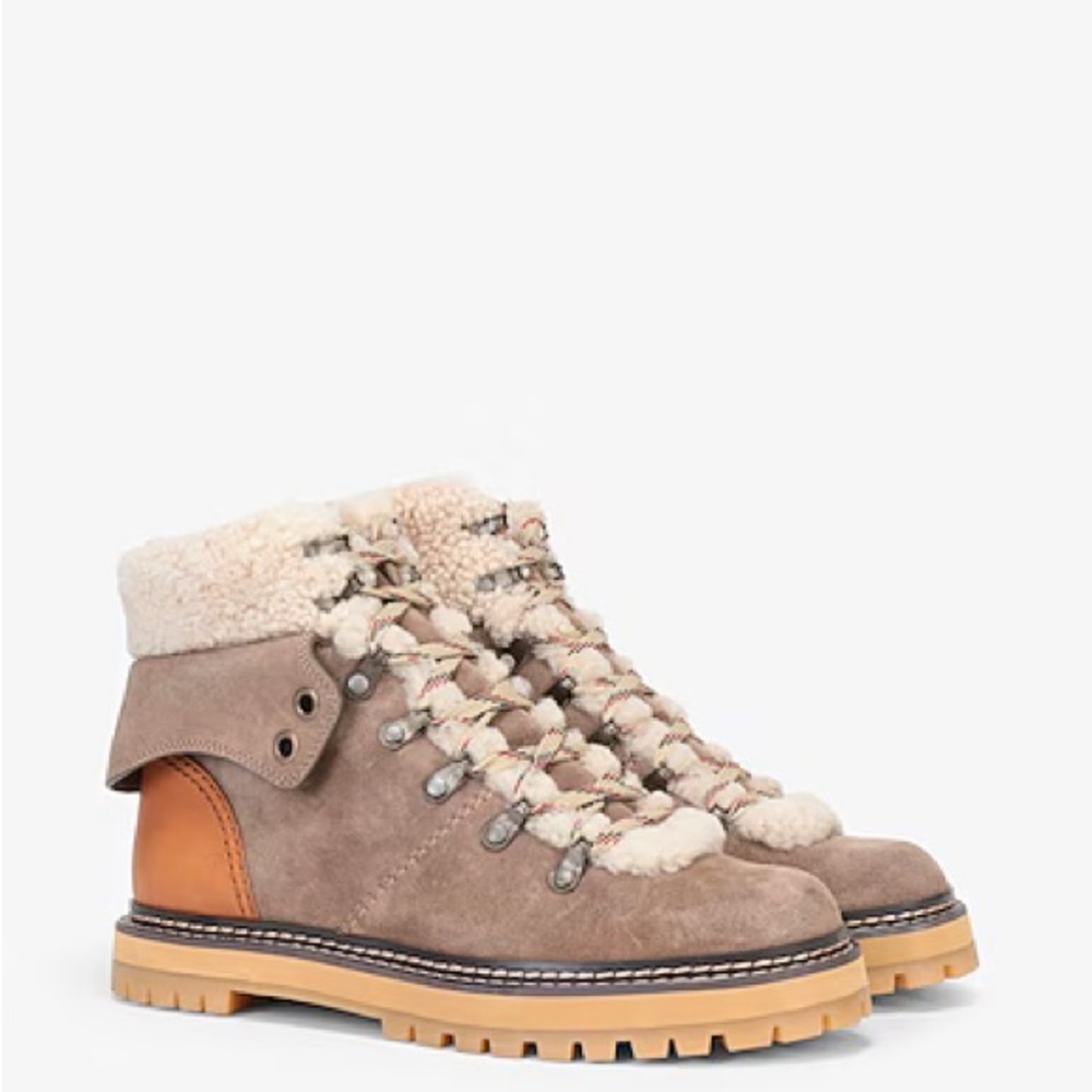 See By Chloe Shoes | Eileen Shearling Snow Boots - Size 37